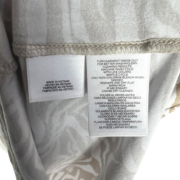 NWT Jones New York Signature Woman Classics Stretch Tee in Toast / White Size 1X - Picture 5 of 7